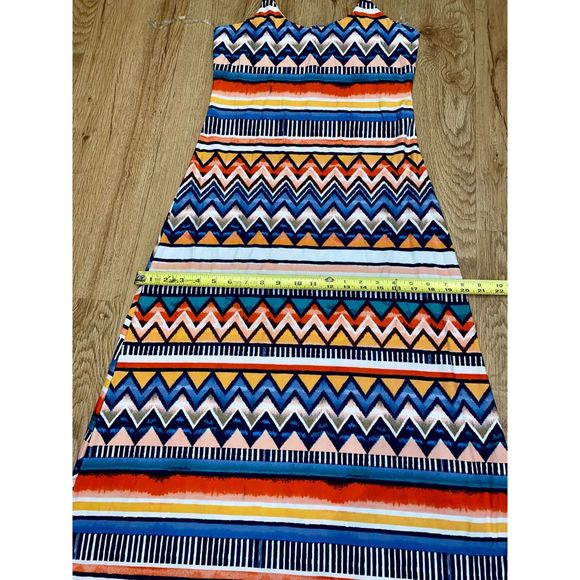 Women’s Love Medium Maxi Dress Color Block - Picture 4 of 9